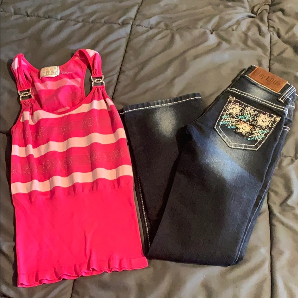 Size 7 Girls pants and tank